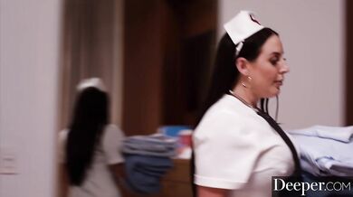 Deeper - Sexy nurse Angela White takes care of patient Manuela