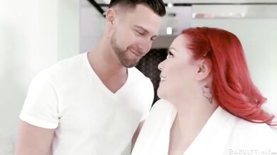 Masaż i seks z rudą BBW