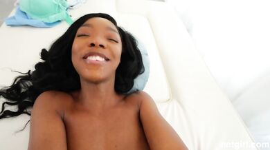 New ebony girl shows off her BWC skills at casting