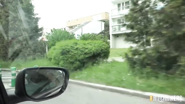 Busty hitchhiker Suzie Sun fucks a stranger's big cock