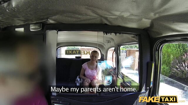 Beautiful busty Czech blonde fucks in taxi