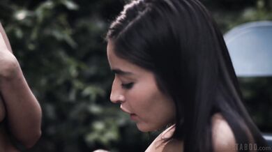 Emily Willis and Gianna Dior playing outside