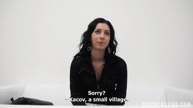 Black-haired amateur Zdenka fucks at casting