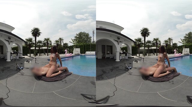 Pool fuck in VR view