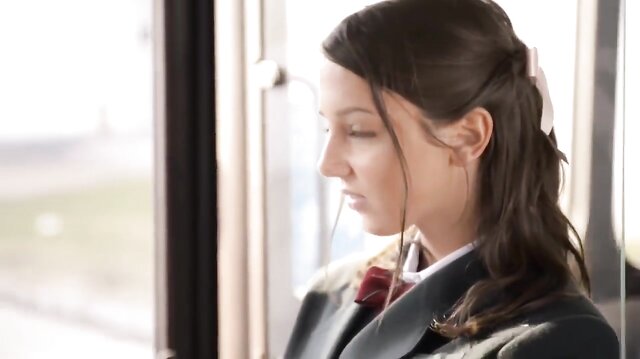 Foxy Di fucked in the ass on Japanese bus