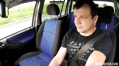 Fucking with real whore in car