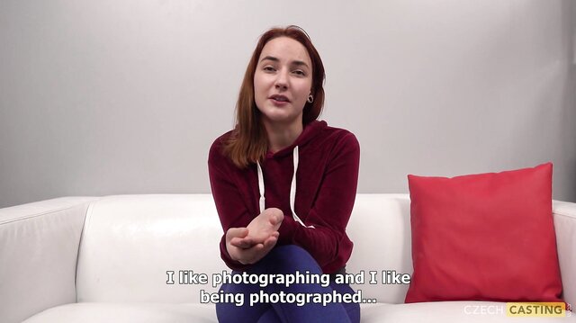 Hot busty Czech redhead amateur Nikola