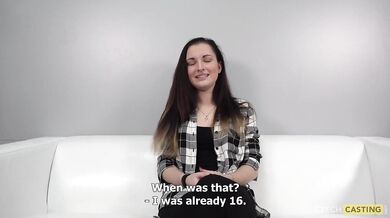 18letá amatérka Petra na castingu