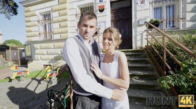 Bride Sarah Kay fucks stranger for money in front of her new husband