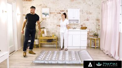 NURU MASSAGE - Sexy Nickey Huntsman gets her big tits bouncing while getting fucked hard