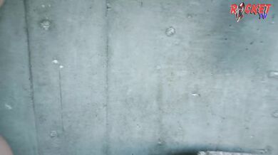 Natural busty girl squirts and piss on BBC