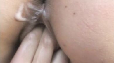 Solo masturbation in abandoned building