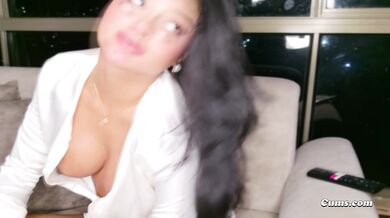 Sexy Brunette Pleasures Herself On Her Room