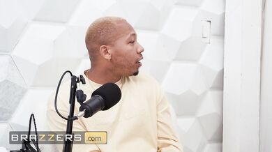 BRAZZERS - Hot Trio Luna Star, Sinatra Monroe & Ricky Finish The Podcast & The Couch For A Steamy 3some