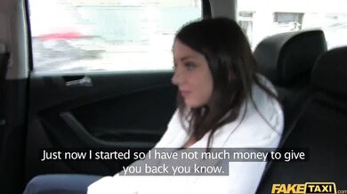 Adorable and cute 18 college babe fucked in taxi