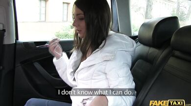 Adorable and cute 18 college babe fucked in taxi