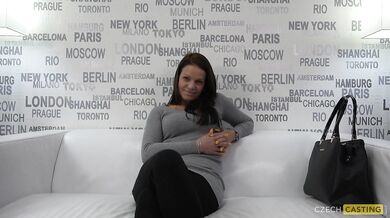 Nice Amateur Brunette Jana At Sex Casting