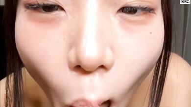 Busty Asian dildo cowgirl