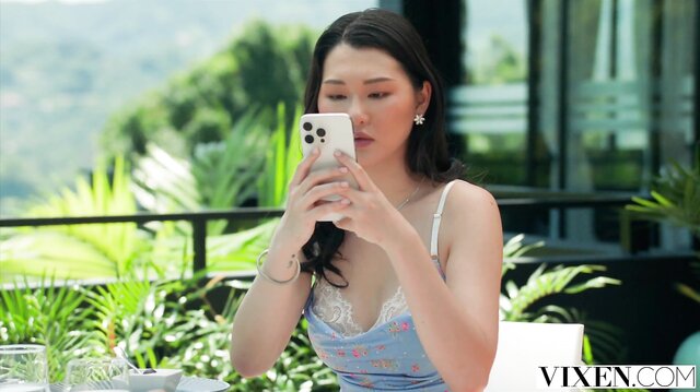 Gorgeous Frenemies Ashley Aixi and Joanna Wei Compete For His Thick Cock