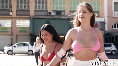 Gorgeous Beach Babes Ambar Lapiedra and Baby Nicols Have Crazy Foursome