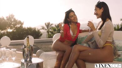 Horny Swinger Couple Shares Hot Brunette