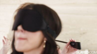 Beautiful Blonde Charlotte Stokley Blindfolds And Dominates Stunning Submissive Valentina Nappi