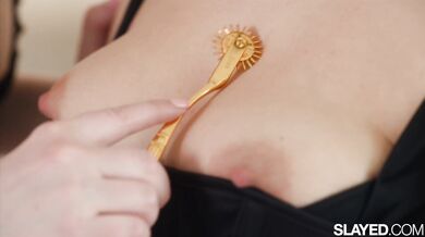 Beautiful Blonde Charlotte Stokley Blindfolds And Dominates Stunning Submissive Valentina Nappi