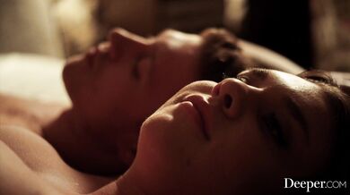 Voluptuous housewife Gabbie Carter spit roasted in threesome