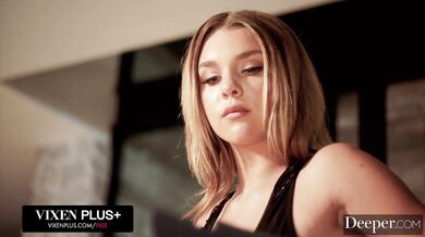 Voluptuous housewife Gabbie Carter spit roasted in threesome