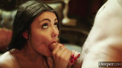 Brunette Adria Rae DPed In Threesome