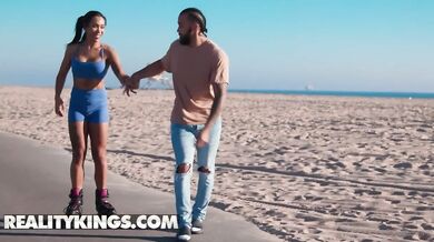 Flirty Babe Mikey Star Rolls Into Passion With James For A Wild Indoor Ride