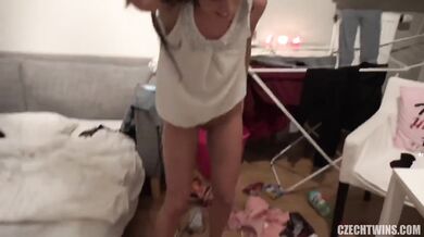 Czech Dellai Twins In Threesome