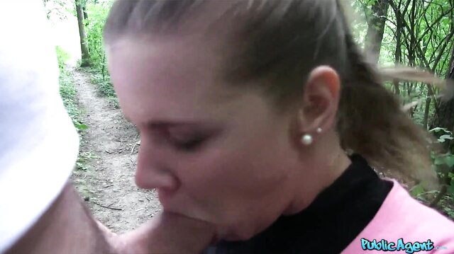 Shy College Teen Fucks For Cash Outside In A Forest