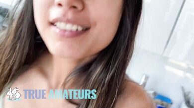 Busty Brunette Isla Rides A Cock On The Couch, Then Gets A Dripping Creampie