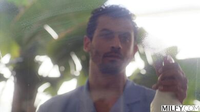 Curvy MILF Rides Studs Cock Poolside