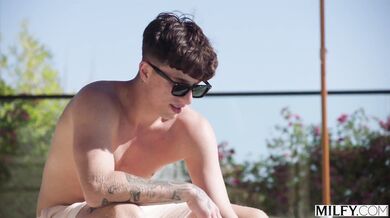 Busty Blonde MILF Laura Bentley Can't Resist Pool Boy's Thick Cock