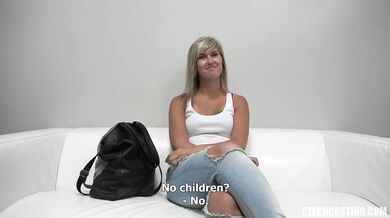 Blonde Karen seduced at casting