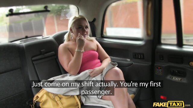 Curvy blonde Tanya Lixxx deepthroats Ian Tate's big cock in Fake Taxi