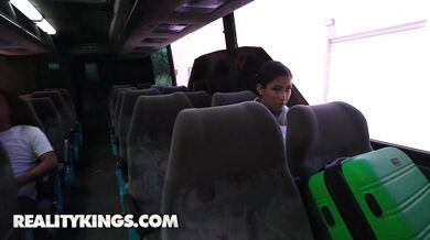 Ally Evans And Lexi Dona seduce Kai Jaxon with their big tits and backshots in a steamy bus ride