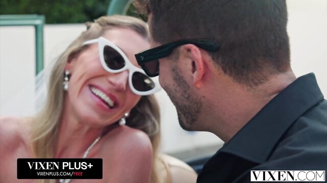 Blonde bride Addison Vodka can't get enough of Dan Damage's thick cock in her tight pussy