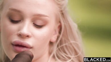 Gorgeous Tiny Blonde Fucks With A BBC In The Outdoors