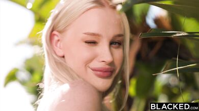 Gorgeous Tiny Blonde Fucks With A BBC In The Outdoors