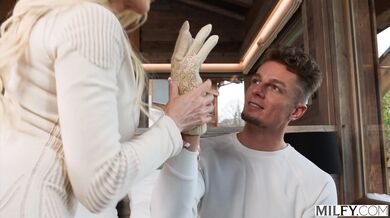 Brandi Love's husband Alberto Blanco joins in on the fun at company retreat with a deepthroat threesome and a hot facial finish