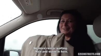 BBW With Huge Tits Anally Fucked In Car