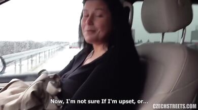 BBW With Huge Tits Anally Fucked In Car