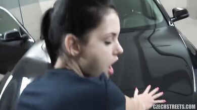 Skinny Petite Czech Girl In Public POV With BWC