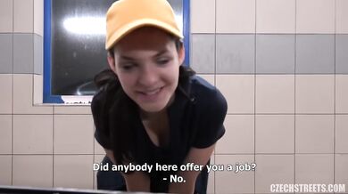 Skinny Petite Czech Girl In Public POV With BWC