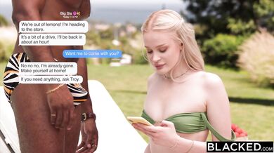 Gorgeous Blonde Avrora Can't Resist Her Big Stepbrother's BBC In Reverse Cowgirl